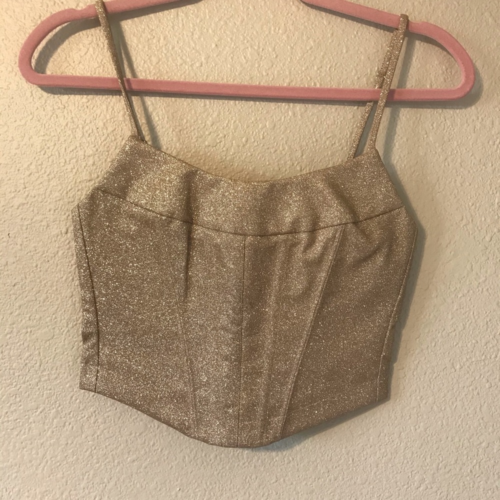 Dyspnea slay girl top glitter party crop top 50/50 Cotton/Polyeutherane - Picture 3 of 6